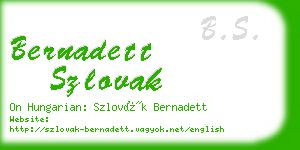 bernadett szlovak business card